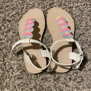 Children’s Places multicolored heart sandals | NWT | Youth size 11